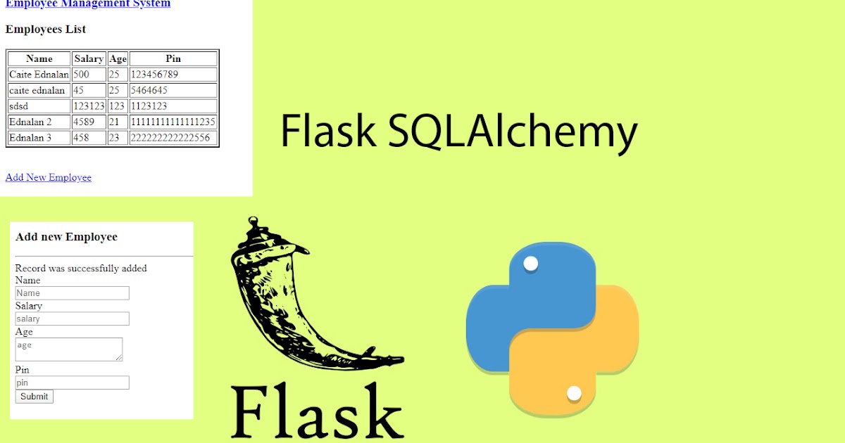 Flask SQLAlchemy Tutorial101