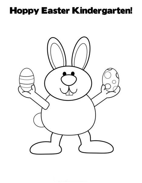 easter bunny coloring pages for preschool - photo #47