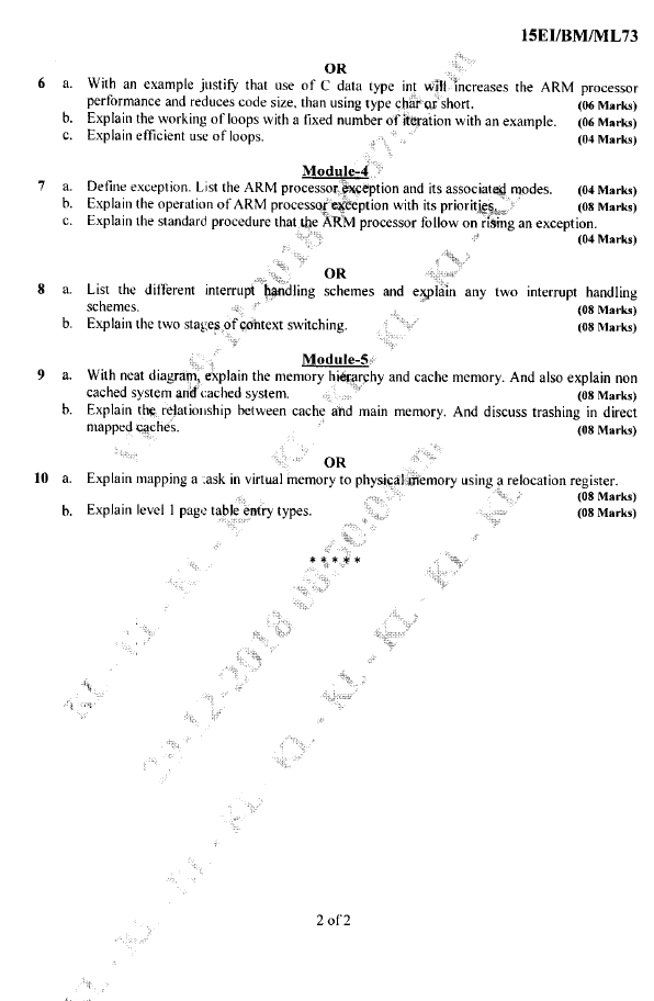 Visvesvaraya Technological University B.E. (CBCS) Seventh Semester 15EI