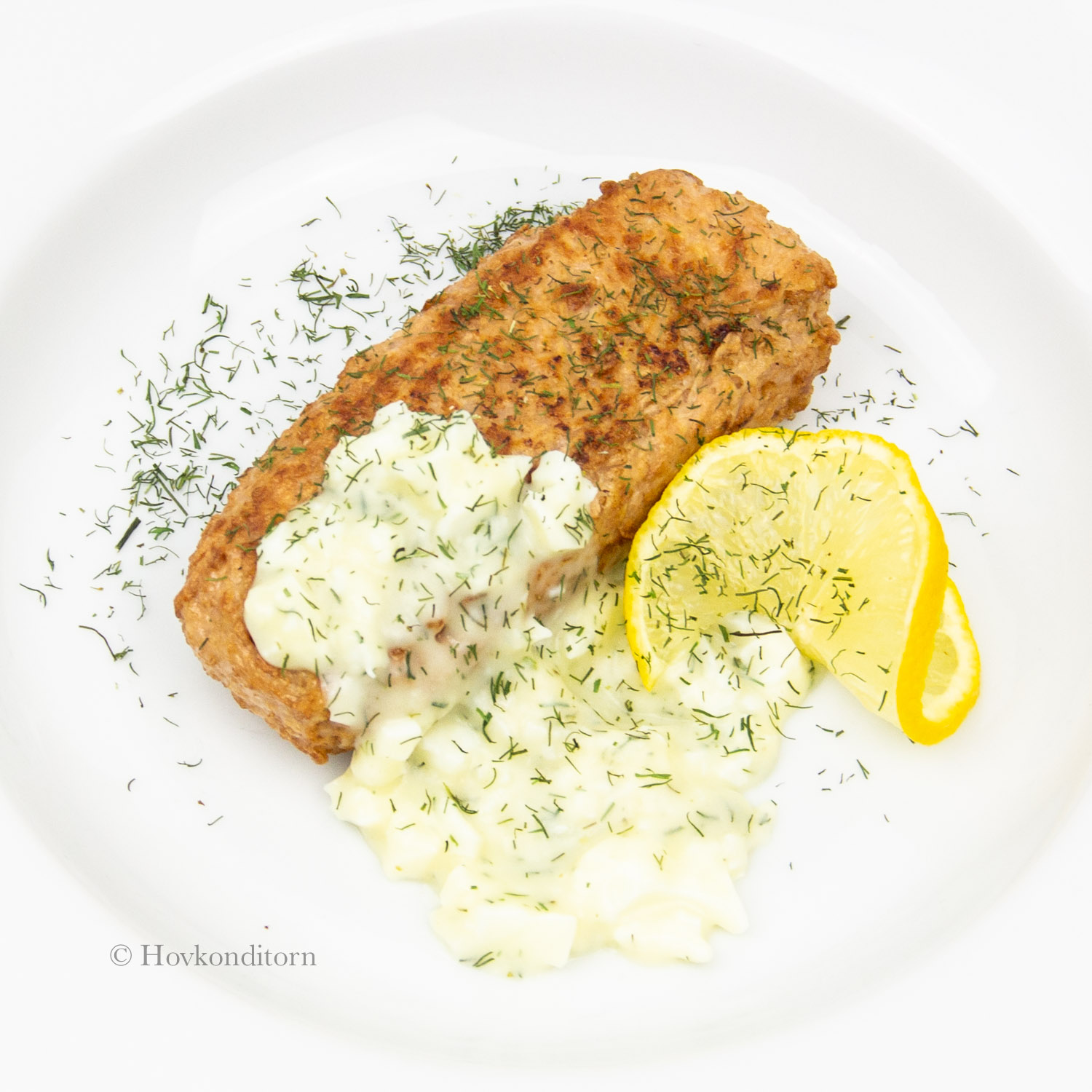 Salmon Style Fillets and Egg Sauce