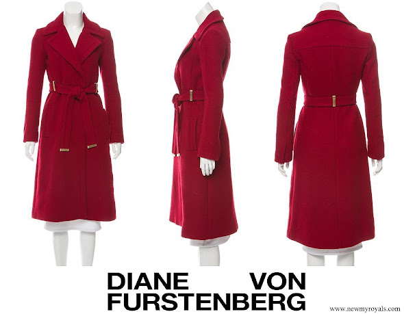 Crown Princess Mary wore Diane von Furstenberg Mikhaila Long Coat