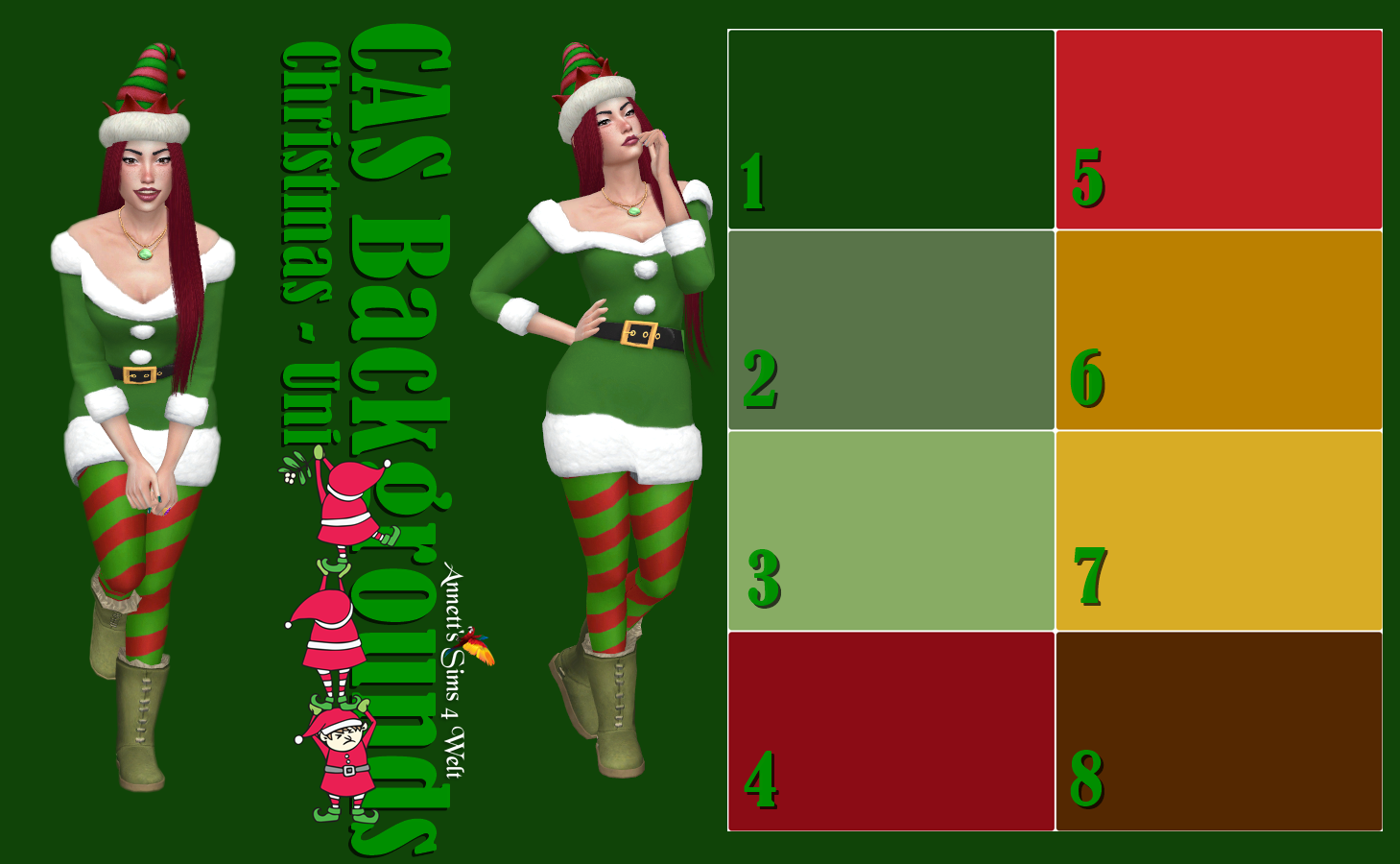 Annett's Sims 4 Welt: CAS Backgrounds Christmas - Uni