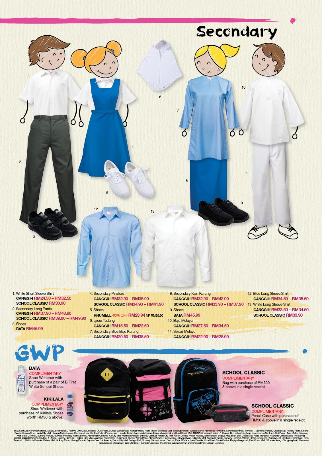School Uniforms Malaysia Brands And Price Comparison For Back To School