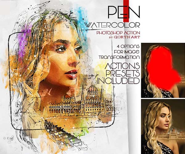 Download Pen Watercolor Photoshop Action Pen Watercolor Photoshop Action