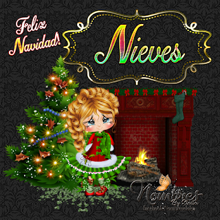 NombresEloisa.com: Niña en Chimenea