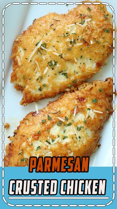 This Parmesan Crusted Chicken is an easy meal idea.