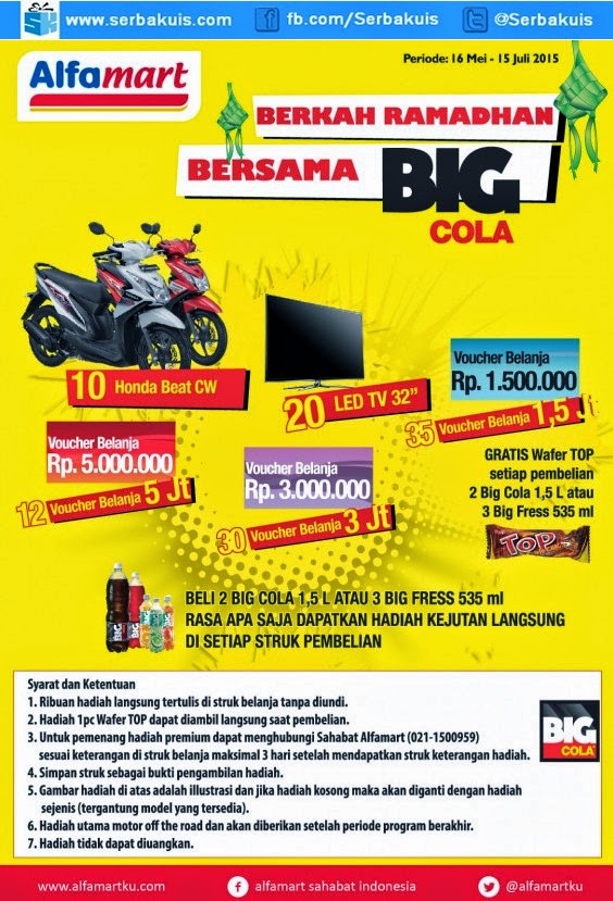 Alfamart BIG Cola Surprise Gift Berhadiah 10 Honda BeAT