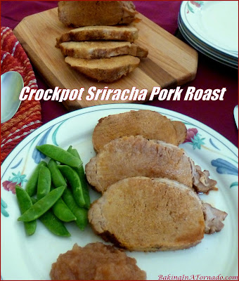 Crockpot Sriracha Pork Roast, sear the roast, whisk together the sauce and let it slow cook, it’s that easy. | Recipe developed by and pictures property of www.BakingInATornado.com | #recipe #dinner