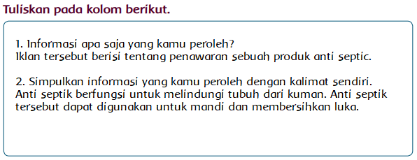 Informasi Dalam Iklan Halaman 152 Belajar Kurikulum 2013