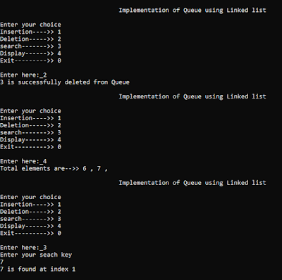 Queue using linked list in c - Tech With Code