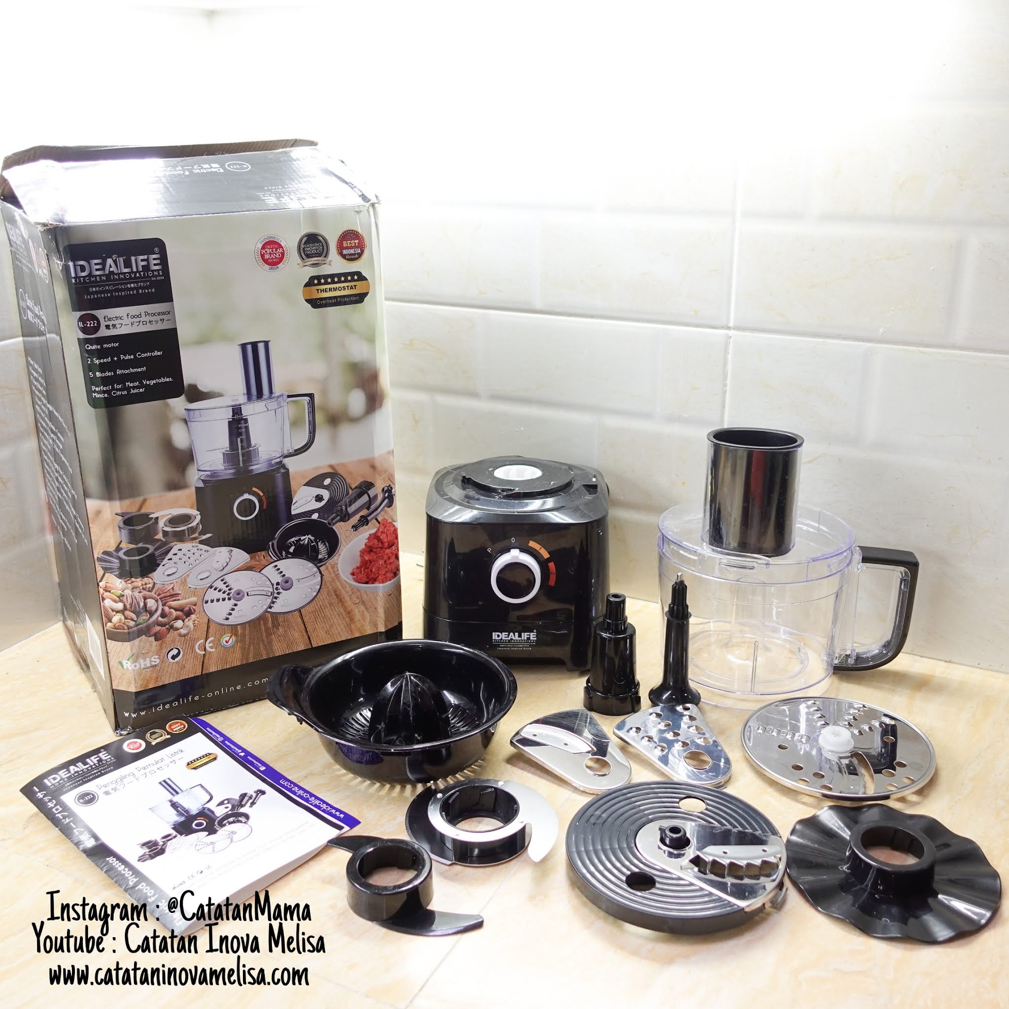 Review Food Processor IDEALIFE Electric Food Processor IL222 Catatan Inova Melisa