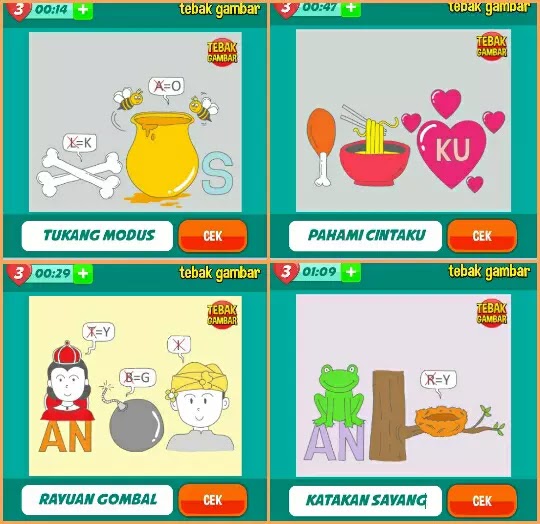 Jawaban Tebak Gambar Level 21 Kunci Ujian