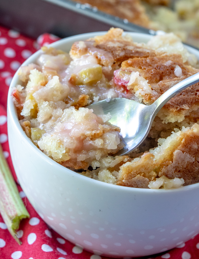 Baked Sticky Rhubarb Pudding Recipe