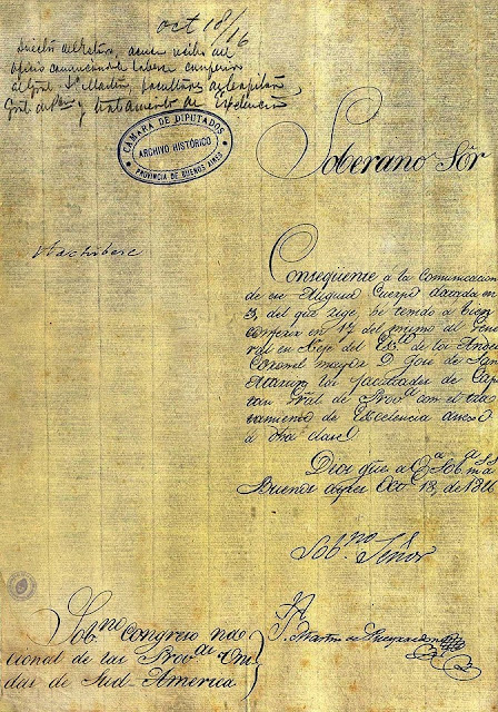 Efemérides. 17 de enero de 1817 El Ejército de los Andes, comandado