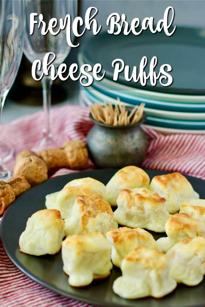 French Bread Cheese Puffs on a plate
