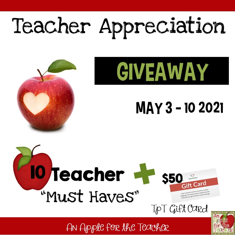 An Apple For The Teacher Teacher Appreciation Week Giveaway May 2021