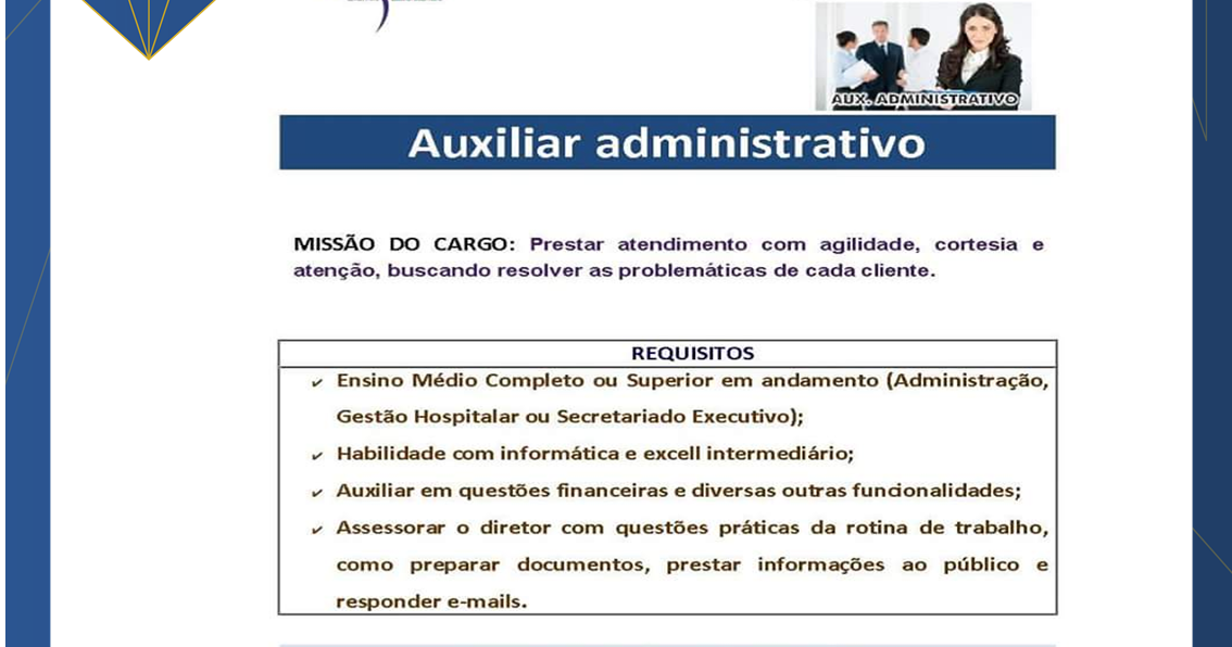 Exemplo De Delineamento Do Perfil Do Cargo De Auxiliar Administrativo