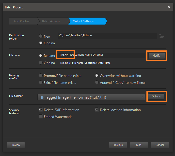 Batch Conversion in Pro