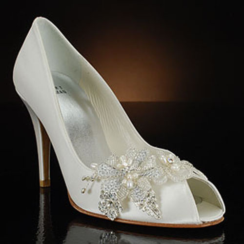 Elegant Bridal  Style Cute White Wedding  Shoes 