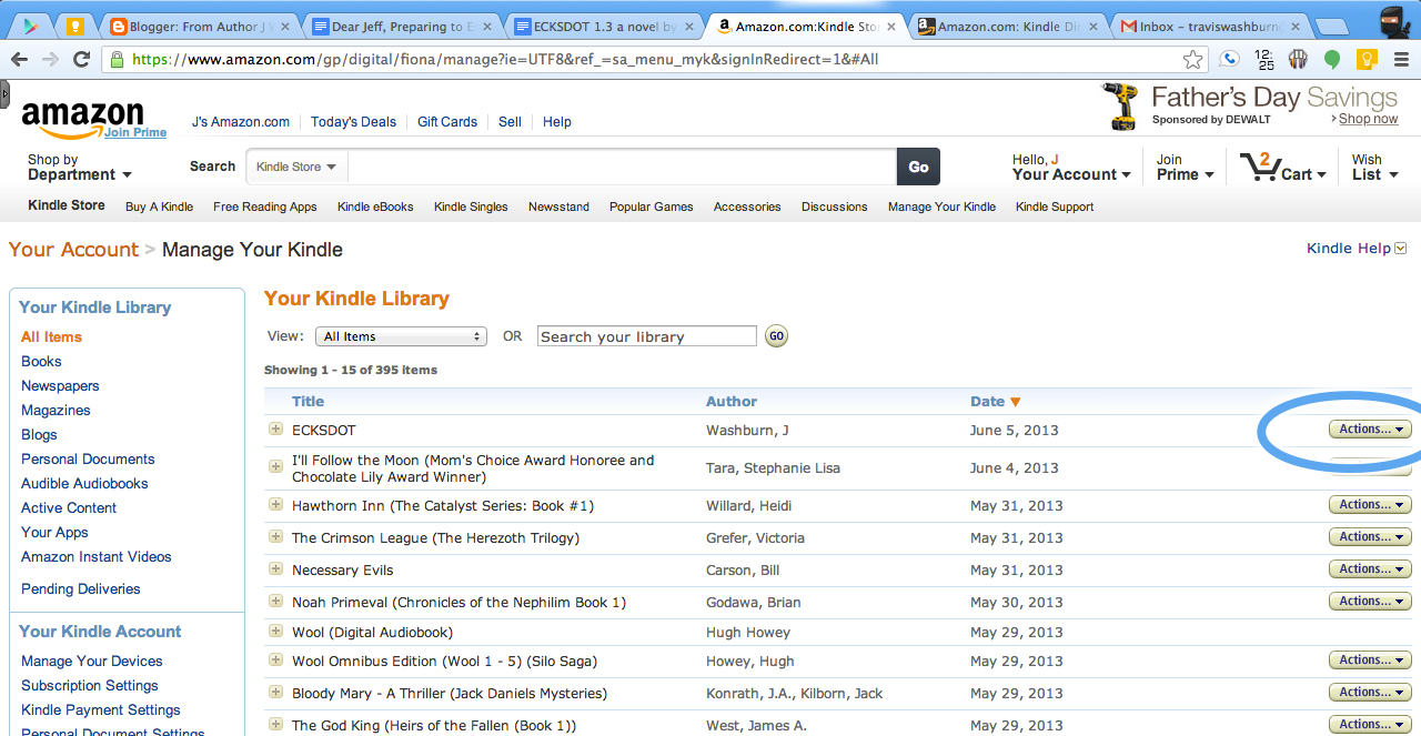 Author J Washburn The Easy Way to REFUND A KINDLE BOOK Purchase