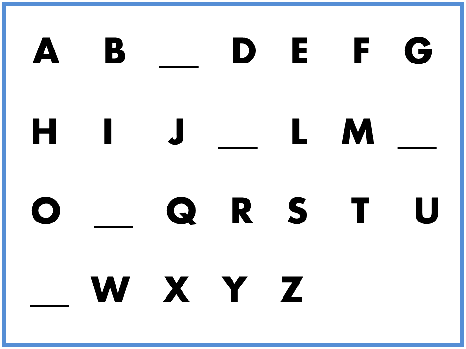 Identification Of Alphabets