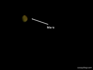 Here's shot of planet Mars from mobile camera