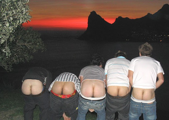 Mooning.