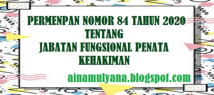 Permenpan Rb Nomor 84 Tahun 2020 Tentang Jabatan Fungsional Penata Kehakiman Pendidikan Kewarganegaraan Pendidikan Kewarganegaraan