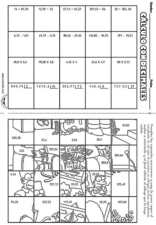 Operaciones Basicas Para Quinto Grado