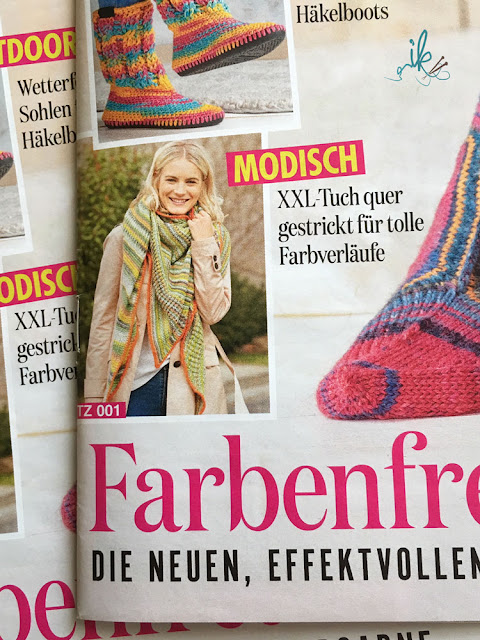 Socken und Accessoires aus Opal Wolle Titel Tuch von Ines Kollwitz