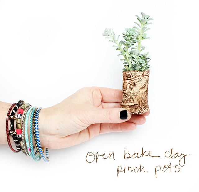 alisaburke: oven bake clay pinch pots