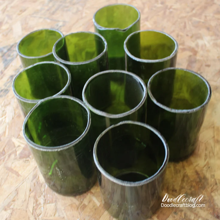 Cutting Glass Martinelli Sparkling Cider Bottles!