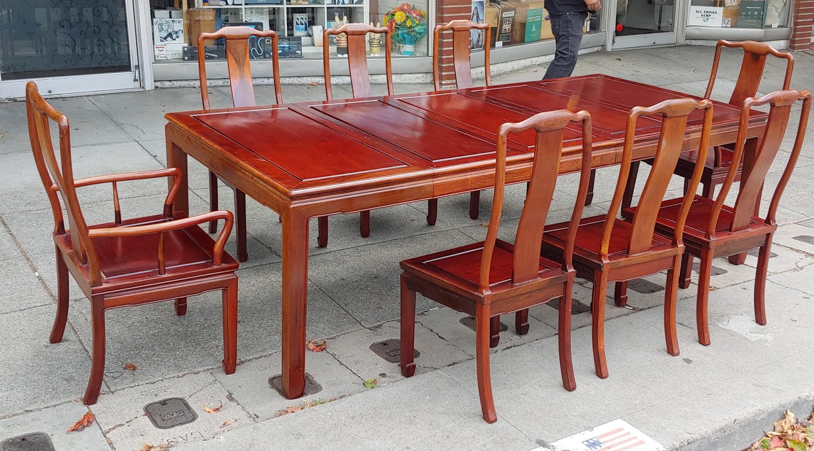 UHURU FURNITURE & COLLECTIBLES **SOLD** 33800 Chinese Rosewood Dining