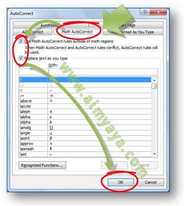 Gambar: Cara menampilkan opsi atau konfigurasi untuk AutoCorrect di Microsoft Word
