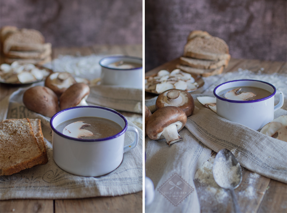 Crema de champiñones Portobello