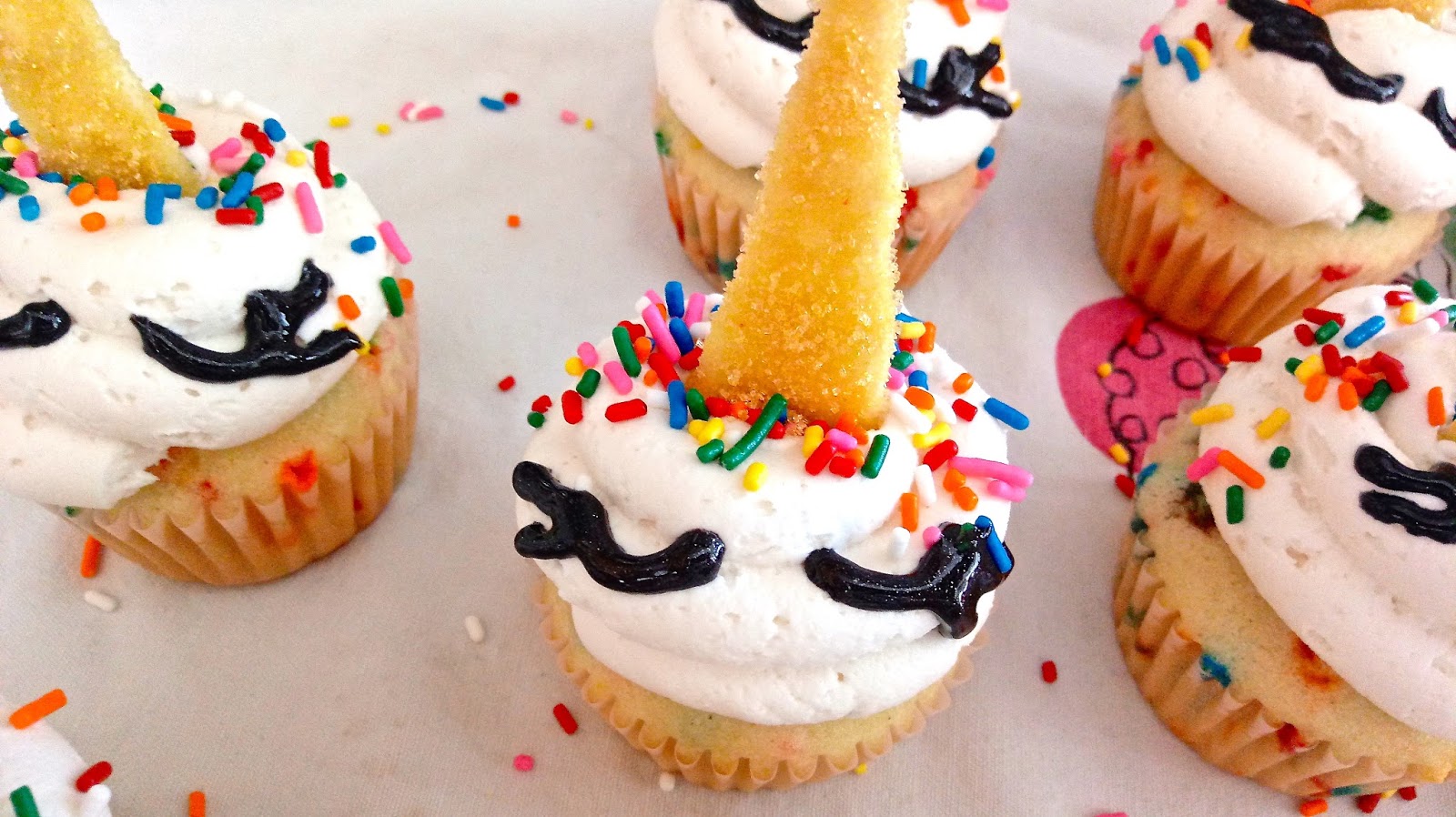 At Home with the Loverbees Unicorn Funfetti Cupcakes