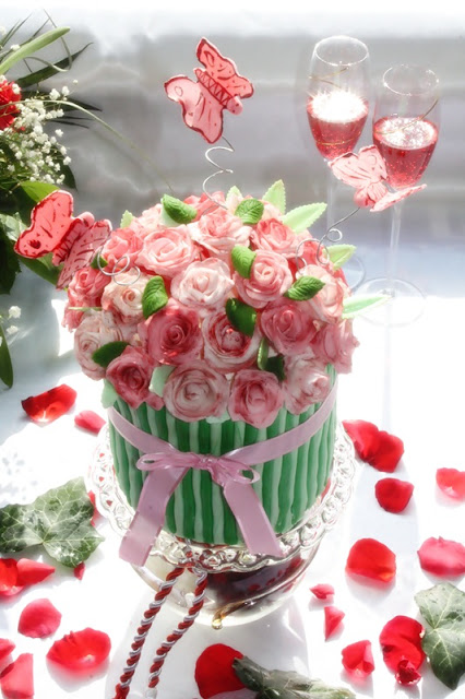 ''Red Velvet Cake''-Buchet de trandafiri