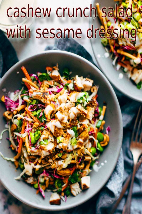 cashew crunch salad with sesame dressing Masakan Ibu
