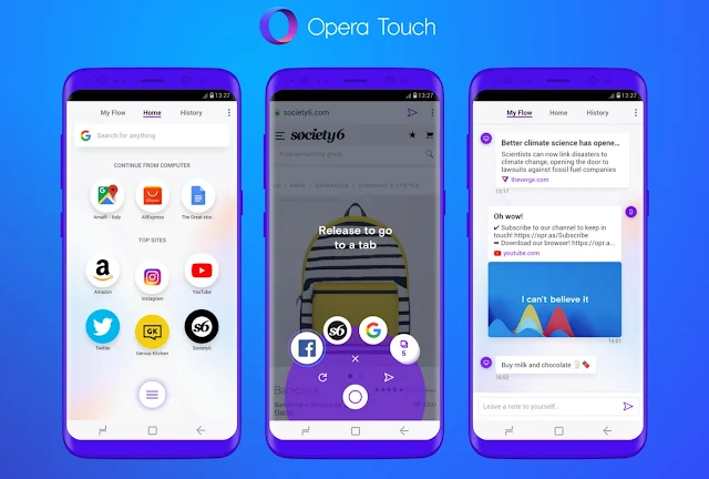أوبرا-تطلق-متصفج-Opera-Touch-للاندرويد-بمميزات-جديدة