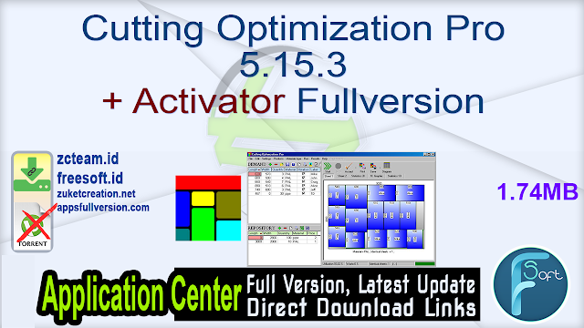 Cutting Optimization Pro 5.15.3 + Activator Fullversion