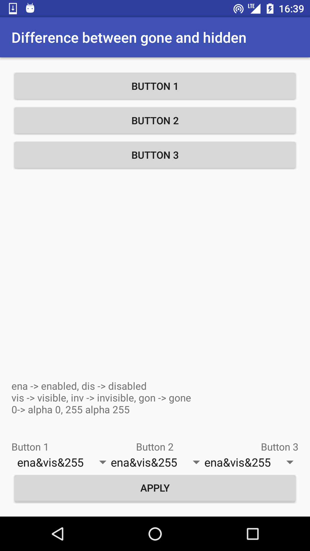 Różnica pomiędzy alpha a visibility dla widoków (np przycisków) w Androidzie