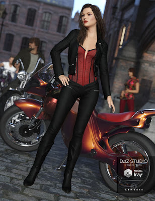 3d Models Art Zone - Casual Summer, Vigilante Outfit ja Austrani Outfit for Genesis 3 Nainen (t)
