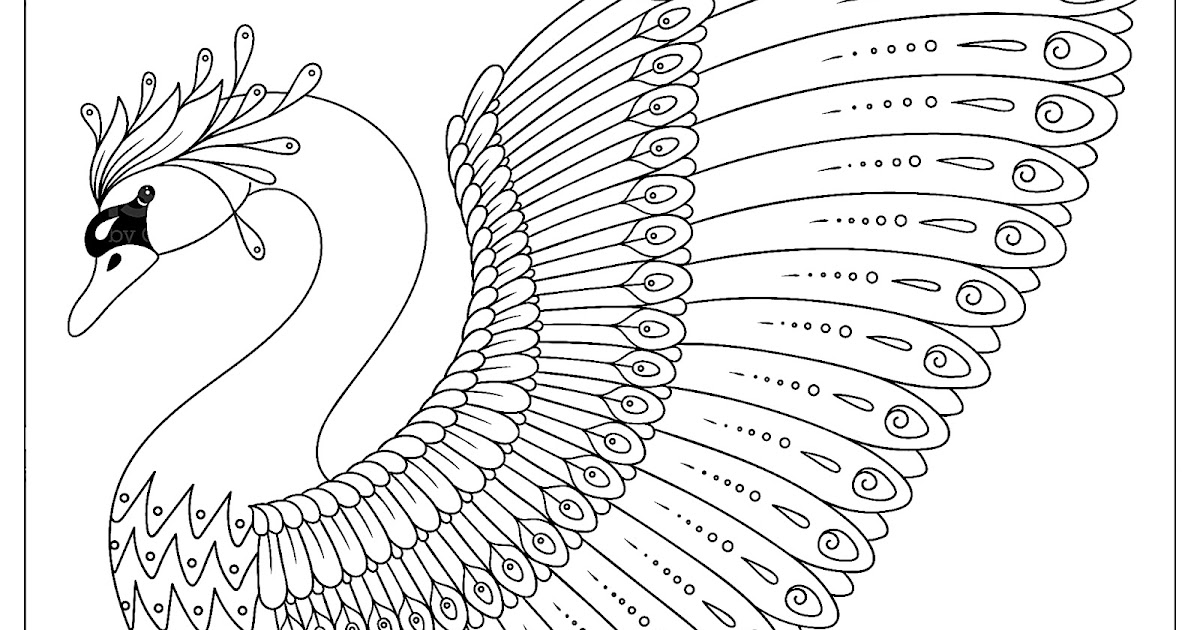 Coloring Page and Mandala Page: Mit Vogel Mandala Färbung