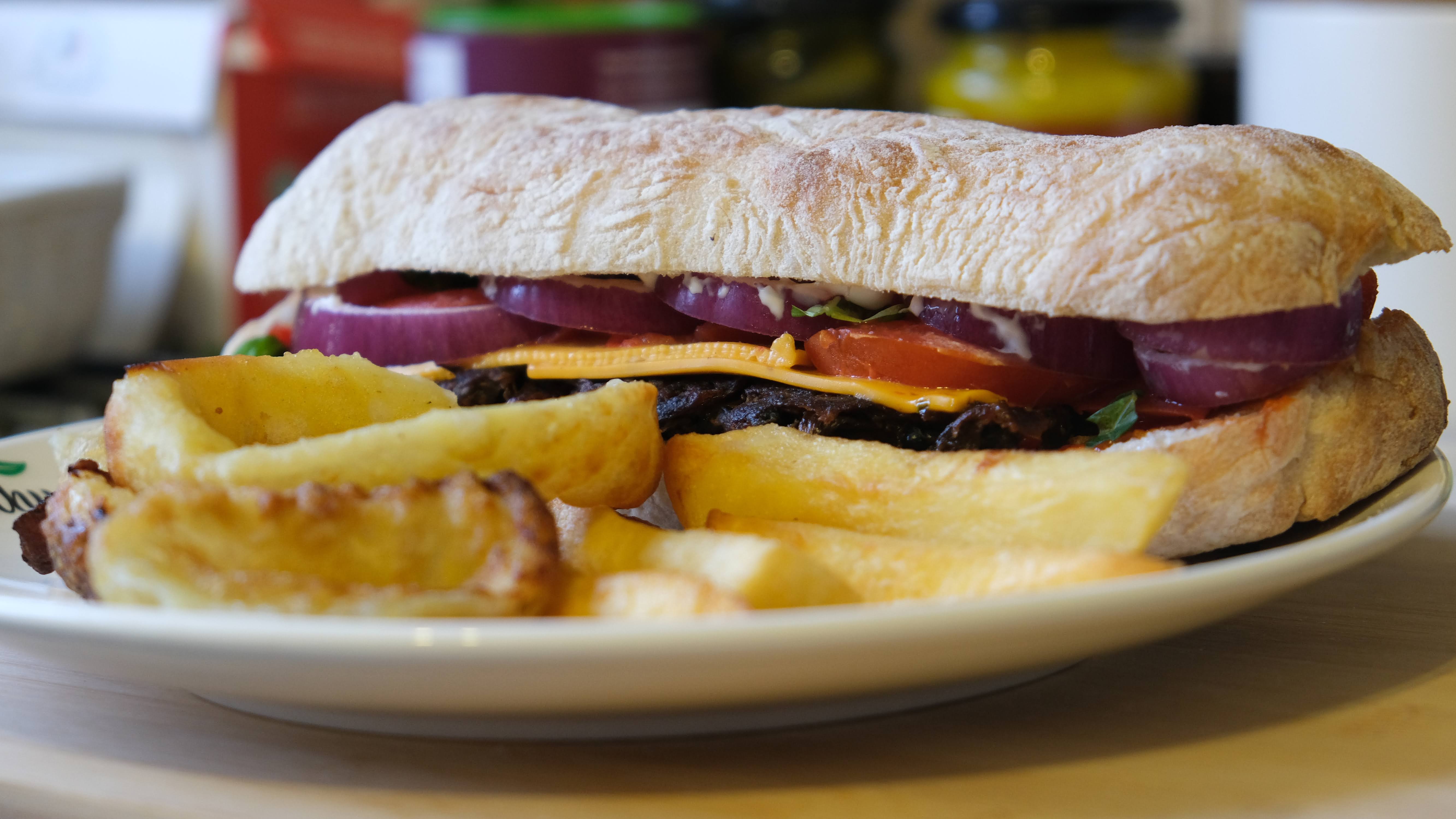 Banana Peel And Black Bean Burger