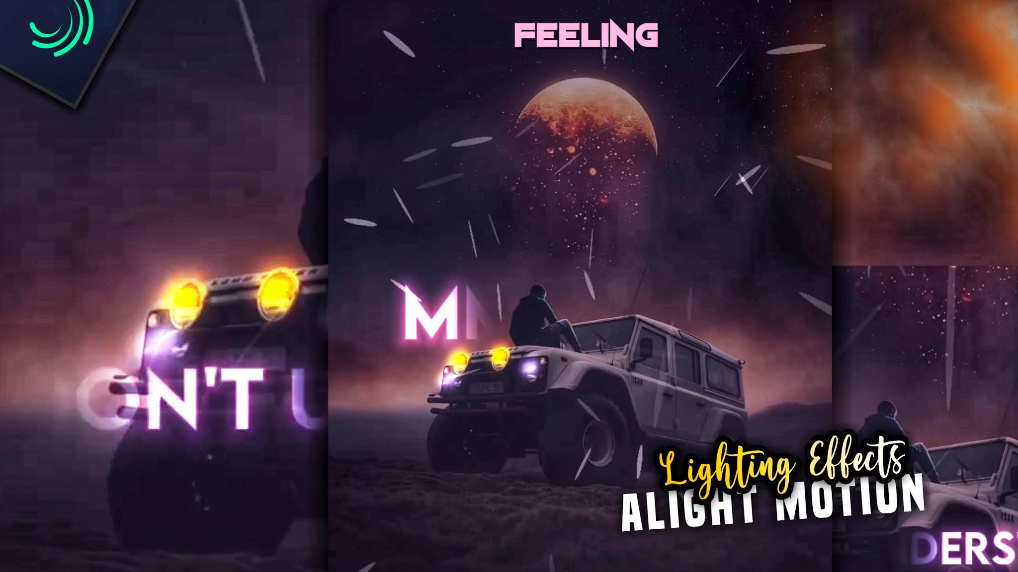 Alight motion light effect animation