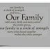 Inspirational Our Family is A Circle Of Strength and Love Quote