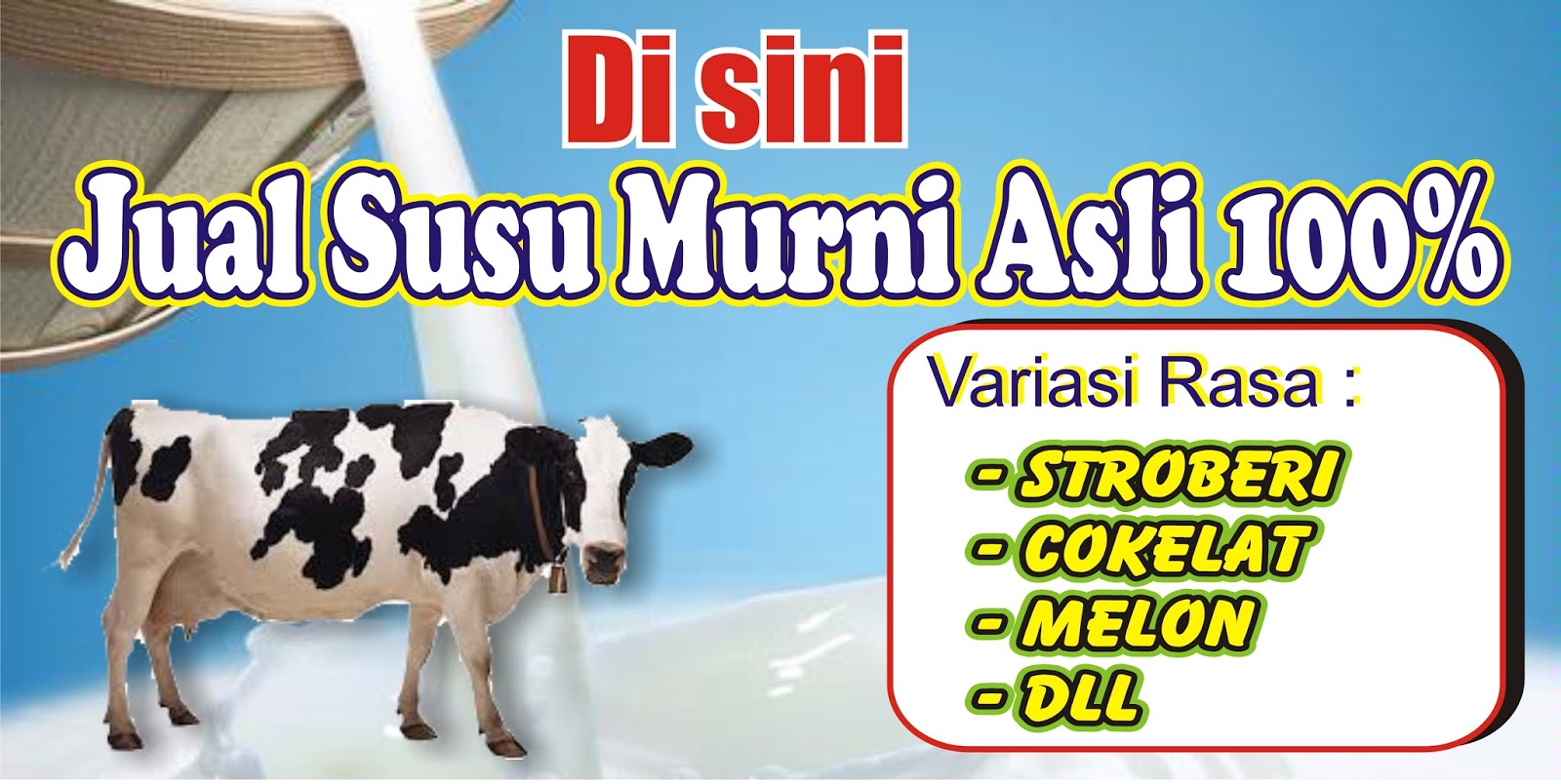 Download Contoh Spanduk Susu Murni Cdr Karyaku