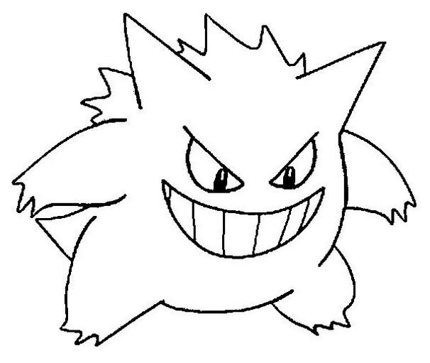 Pokemon Gengar Coloring Pages - Free Pokemon Coloring Pages