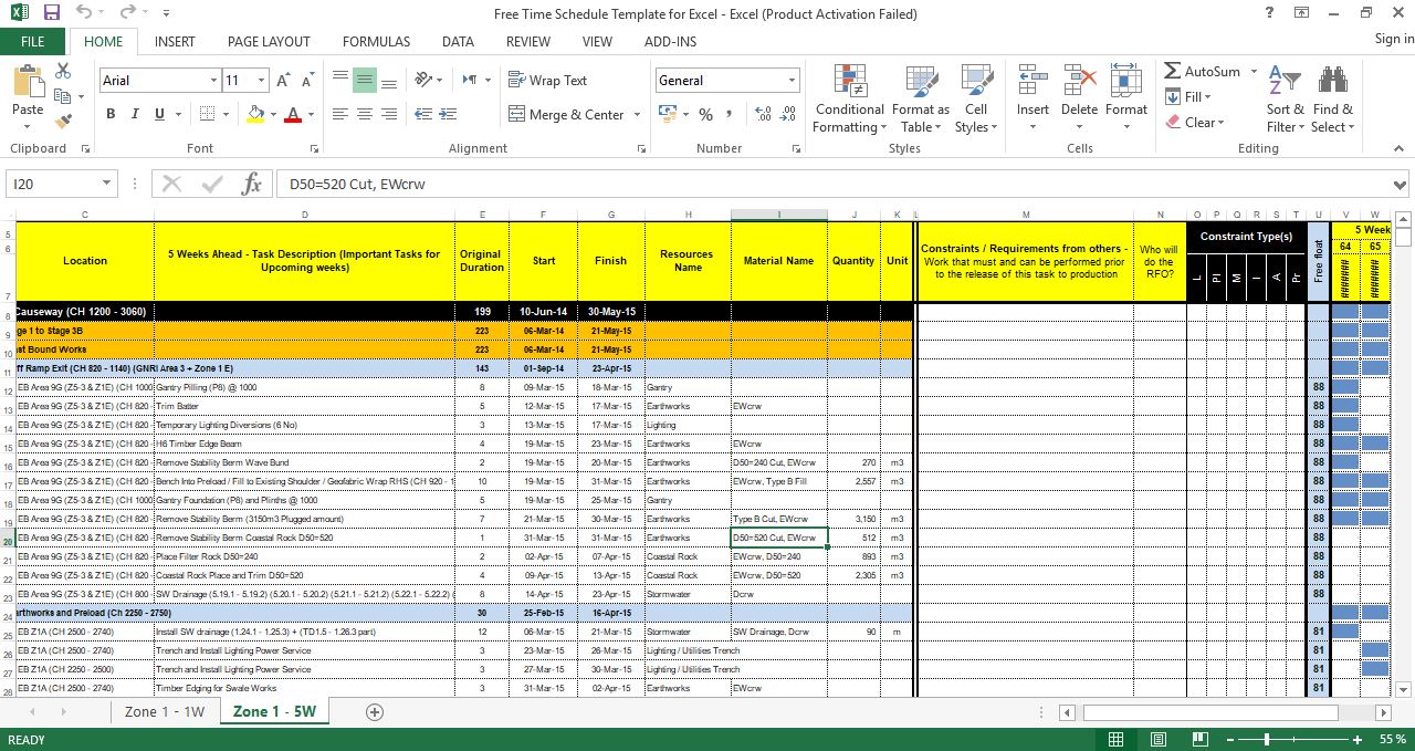 free-time-schedule-template-for-excel