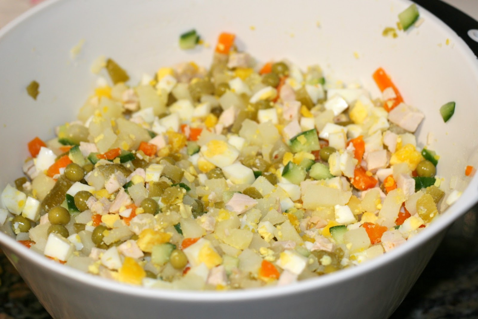Happy Kitchen Treats: Russian Chicken Salad (Olivye)